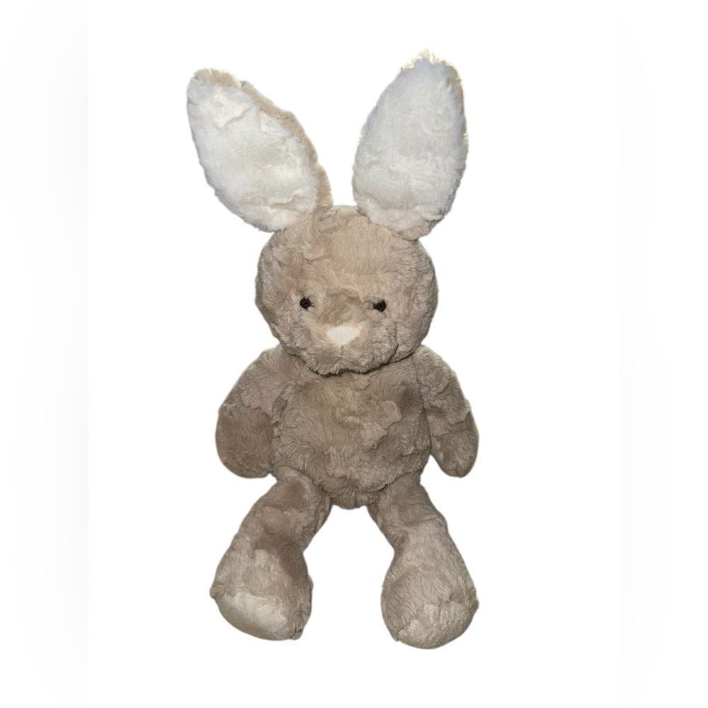 Pottery Barn Kids 2016 Tan White Bunny Plush Stuffed Animal Easter Preppy Boho